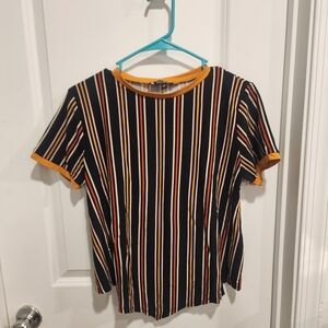 Striped Black and Yellow Short Sleeve Tee